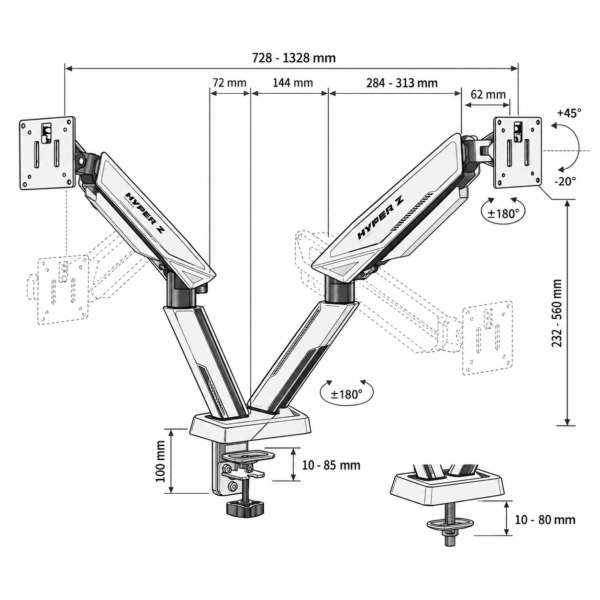 hyperz monitor arm-01